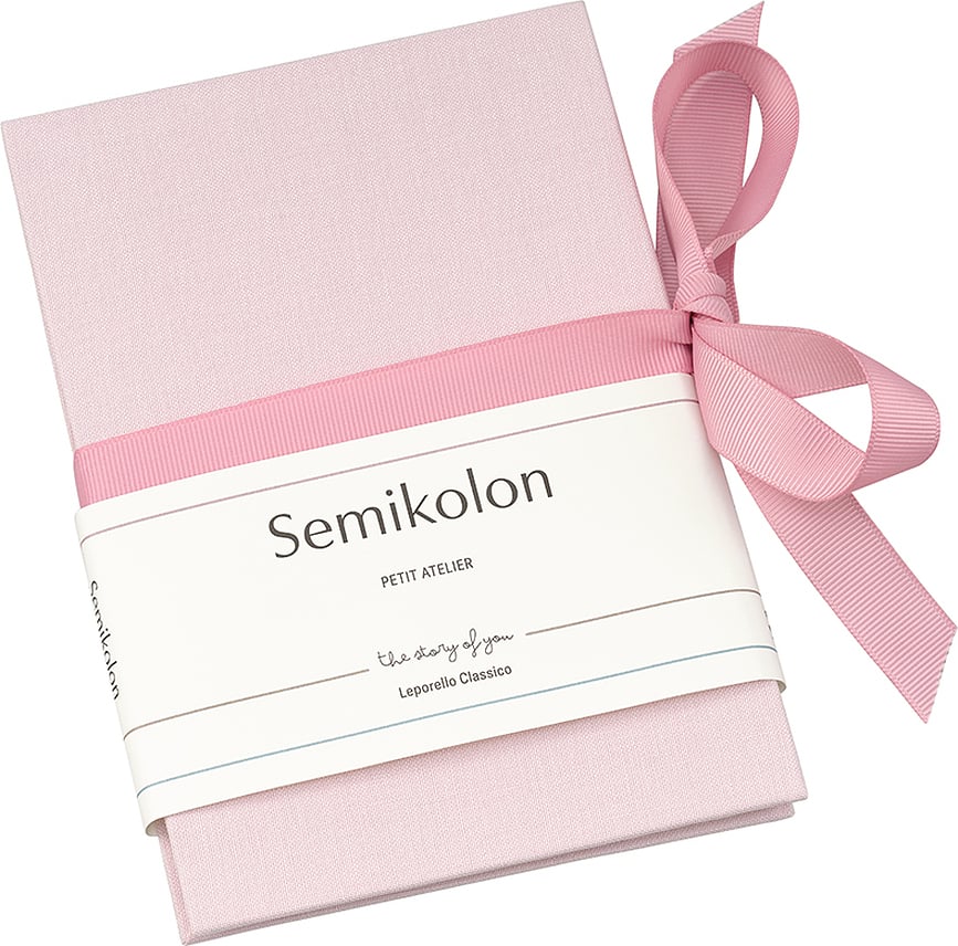 Álbum de fotos formato Leporello Classico Petit Atelier, rosa claro