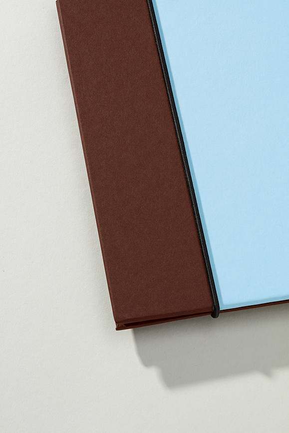 Álbum de fotos tipo Leporello Cutting Edge, marrón-azul