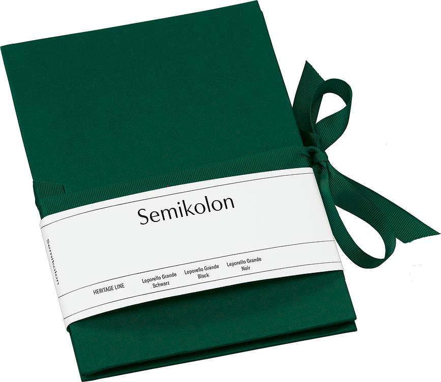 Álbum de fotos Leporello Uni, grande, verde oscuro