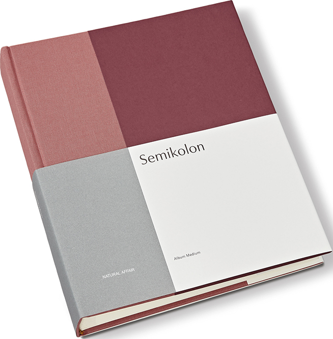 Album na zdjęcia Natural Affair średni różowo-bordowy