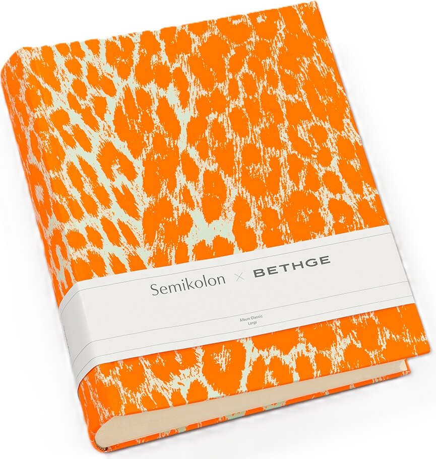 Bethge x Semikolon Leopard Fotoalbum 24,5 x 30,5 cm, orange