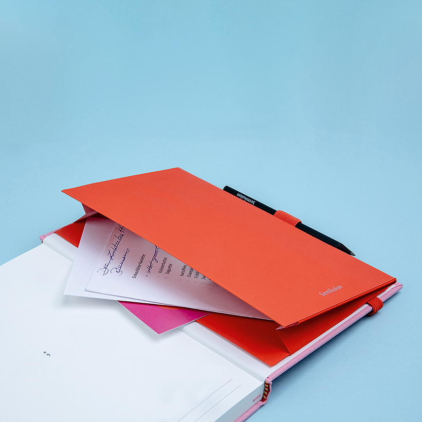 Bolsillo para cuaderno Semikolon, formato A5, lila