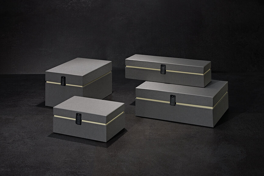 Caja de Almacenamiento alta One Line, gris