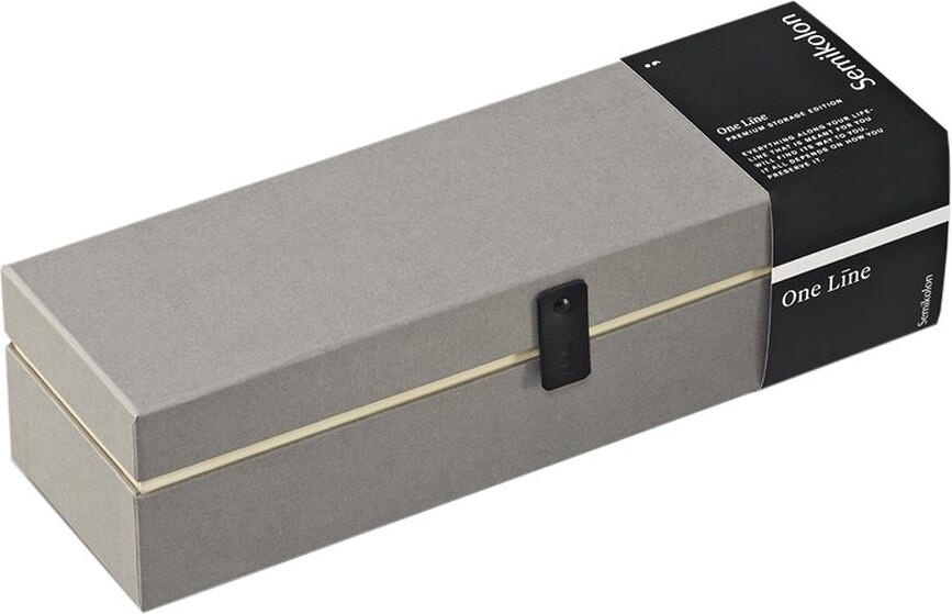 Caja de Almacenamiento One Line, rectangular, gris