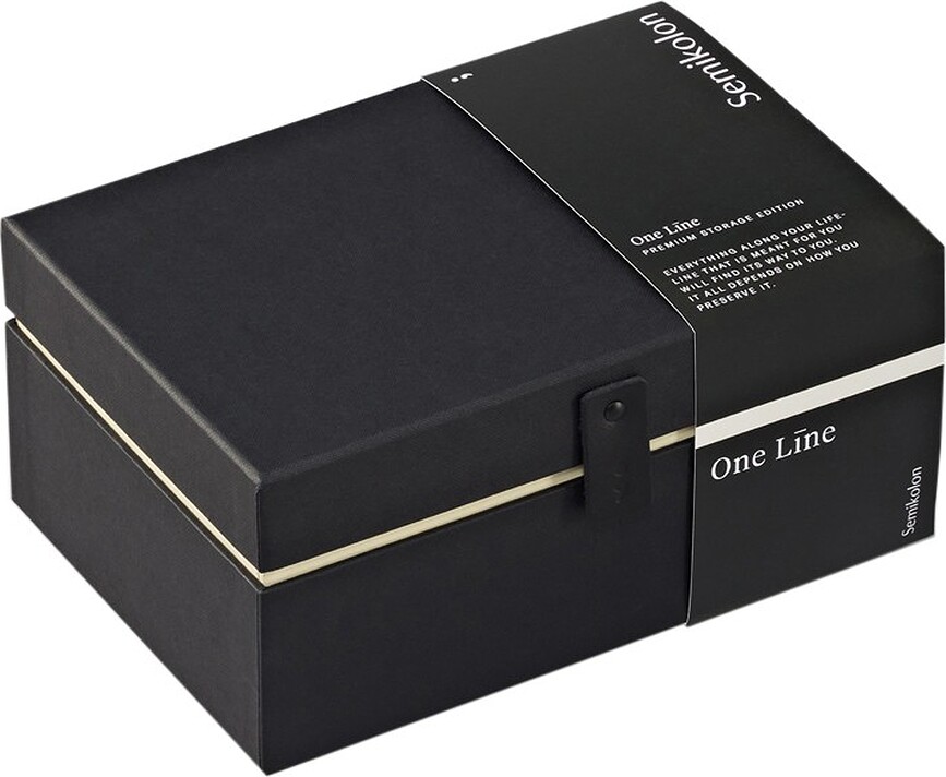 Caja de almacenamiento pequeña One Line, negra