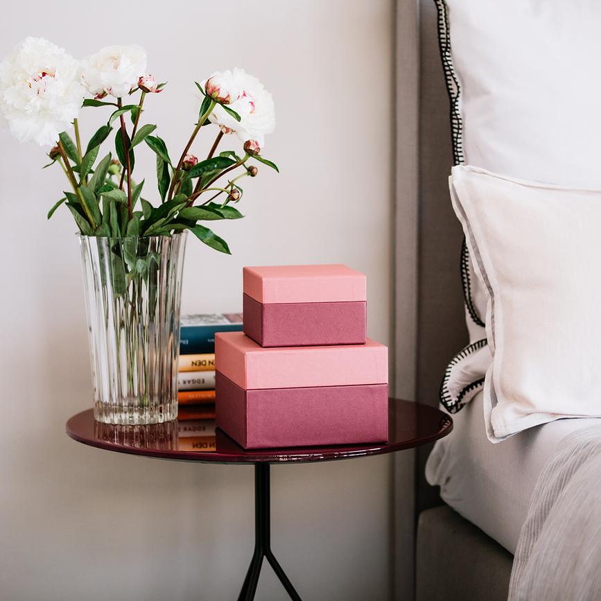 Caja de regalo Natural Affair, talla L, rosa y granate