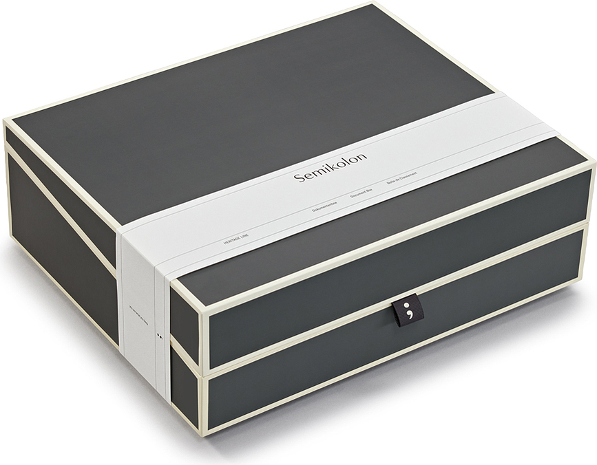 Caja para documentos Die Kante, gris oscuro