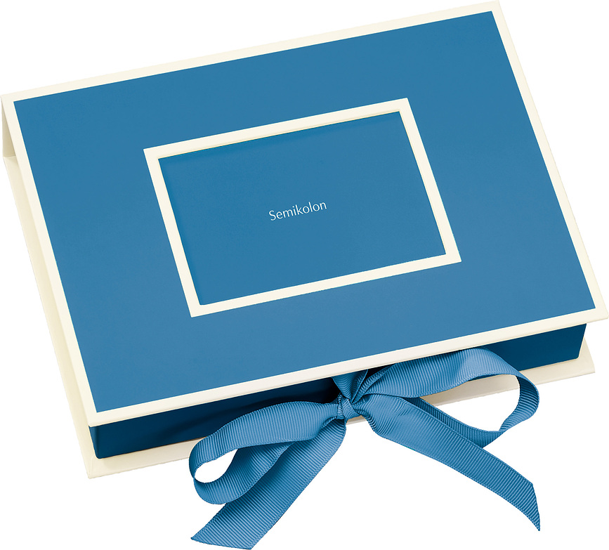 Caja para fotos Die Kante, azul