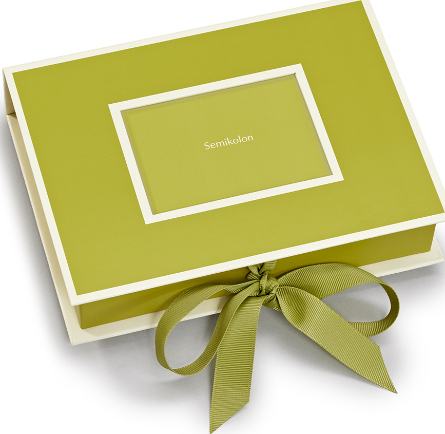 Caja para fotos Die Kante, verde matcha