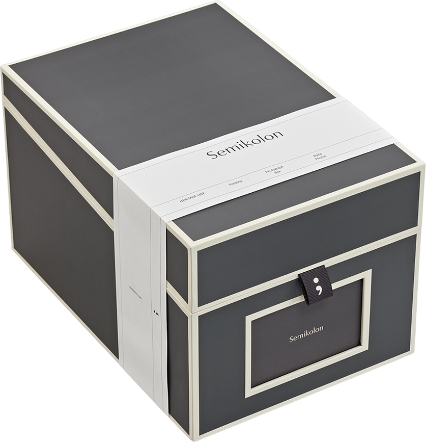 Caja para fotos y CD Die Kante, gris oscuro