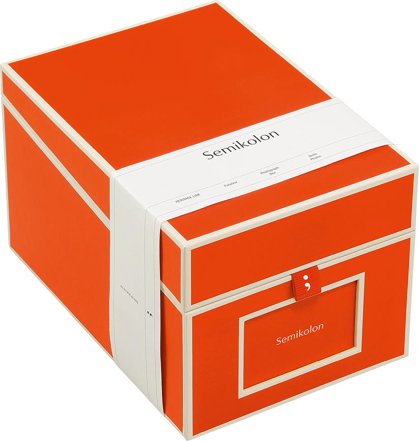 Caja para fotos y CD Die Kante, naranja