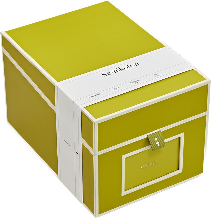 Caja para fotos y CDs Die Kante, verde matcha