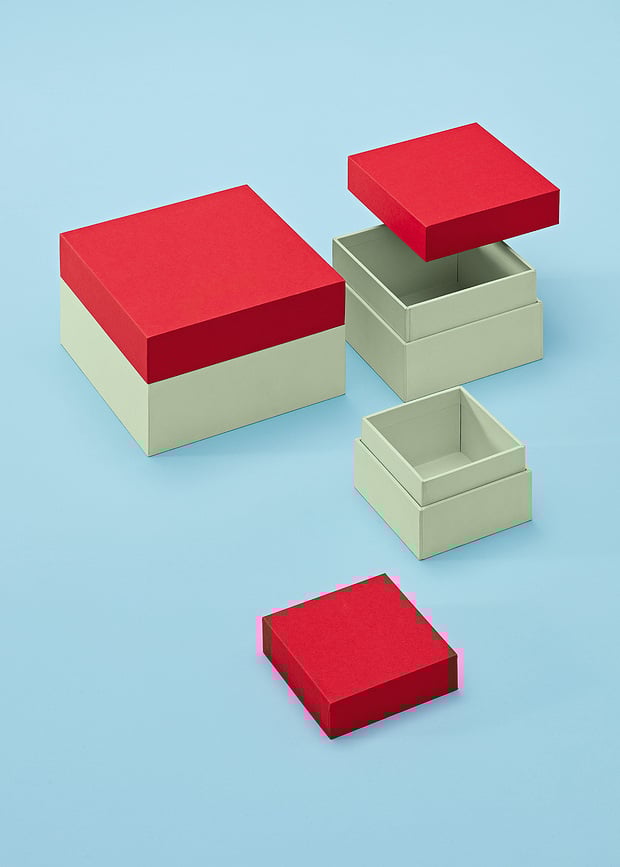 Cajas de regalo Cutting Edge, frambuesa y fucsia, 3 unidades