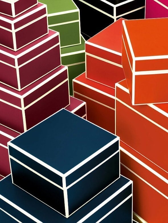 Cajas de Regalo Die Kante, lila, 5 unidades