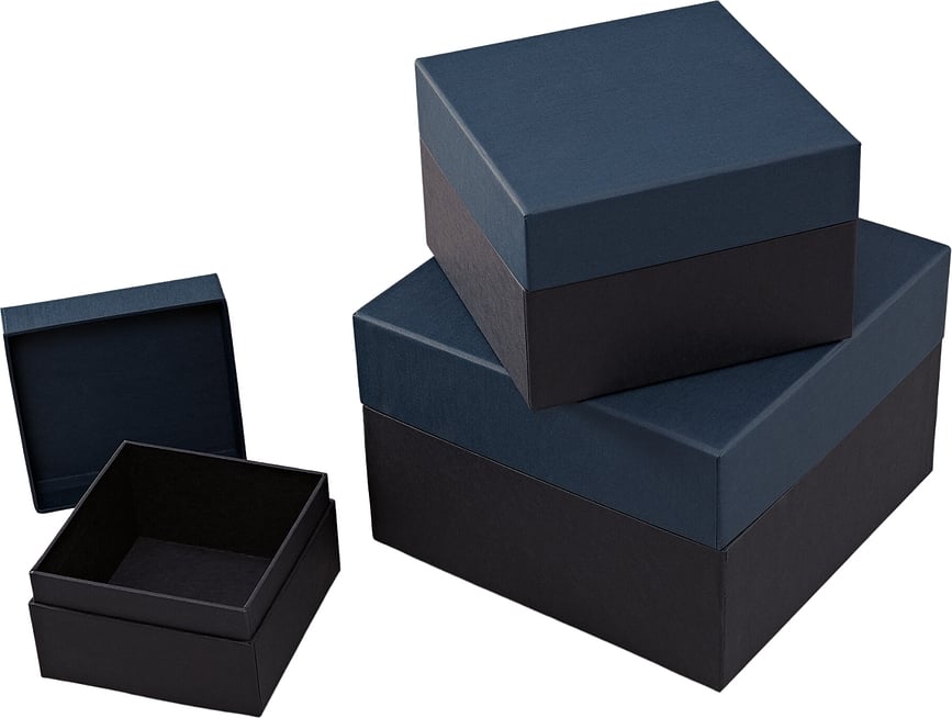 Cajas de Regalo Natural Affair, azul marino oscuro, 3 unidades