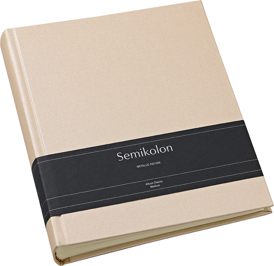 Classic Metallic Edition Fotoalbum 21,6 x 25,5 cm, cremefarben