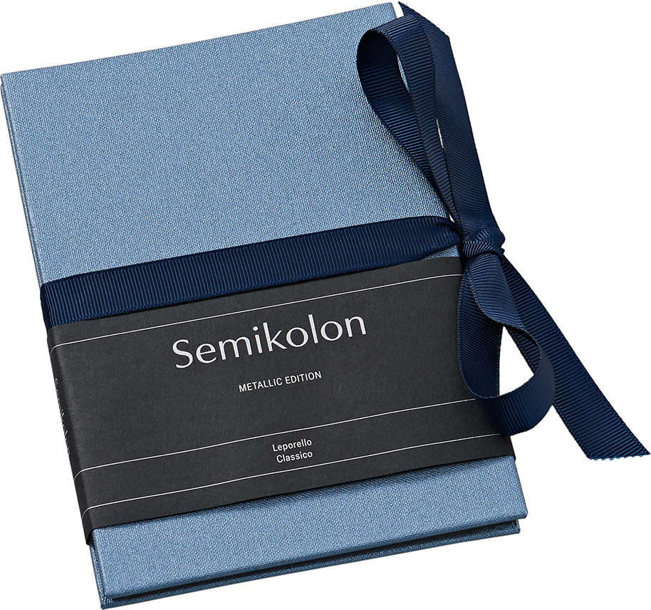 Classico Metallic Edition Leporello Fotoalbum dunkelblau