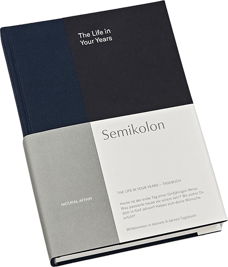 Cutting Edge 5-Year Journal DE A5 Notes, temno moder