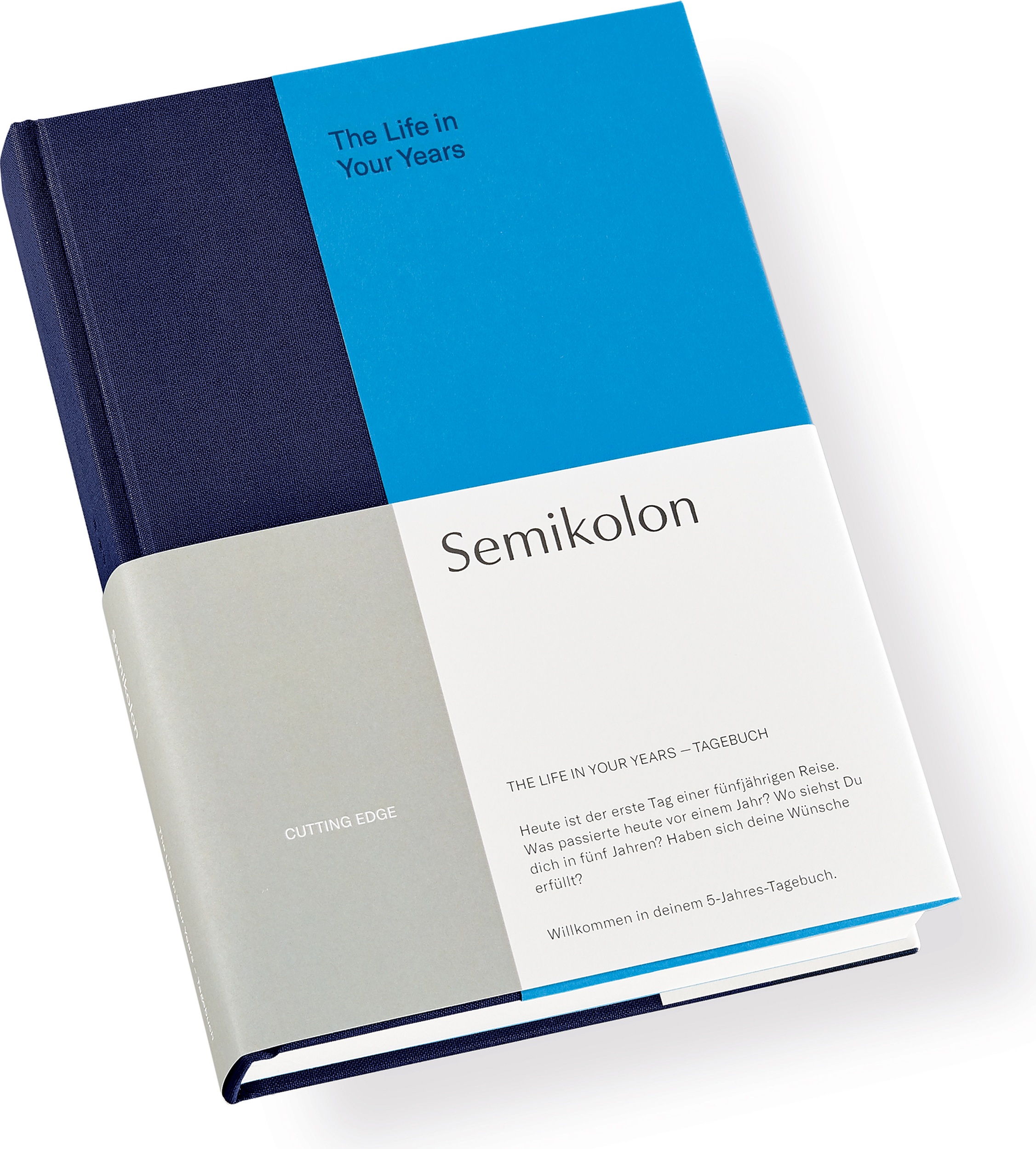 Cutting Edge 5-Year Journal DE Notizbuch A5 marineblau-blau