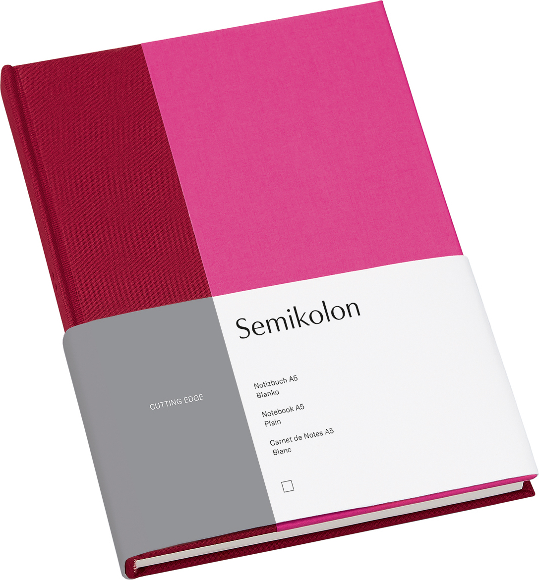 Cutting Edge Blanko Notizbuch A5 himbeerrot-fuchsie