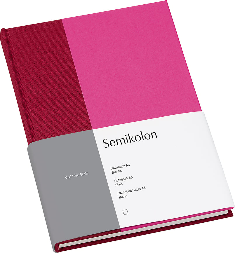 Cutting Edge Blanko Notizbuch A5 himbeerrot-fuchsie