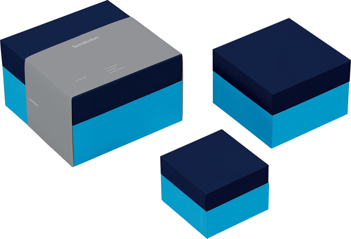 Cutting Edge Geschenkkartons marineblau-blau 3 St.