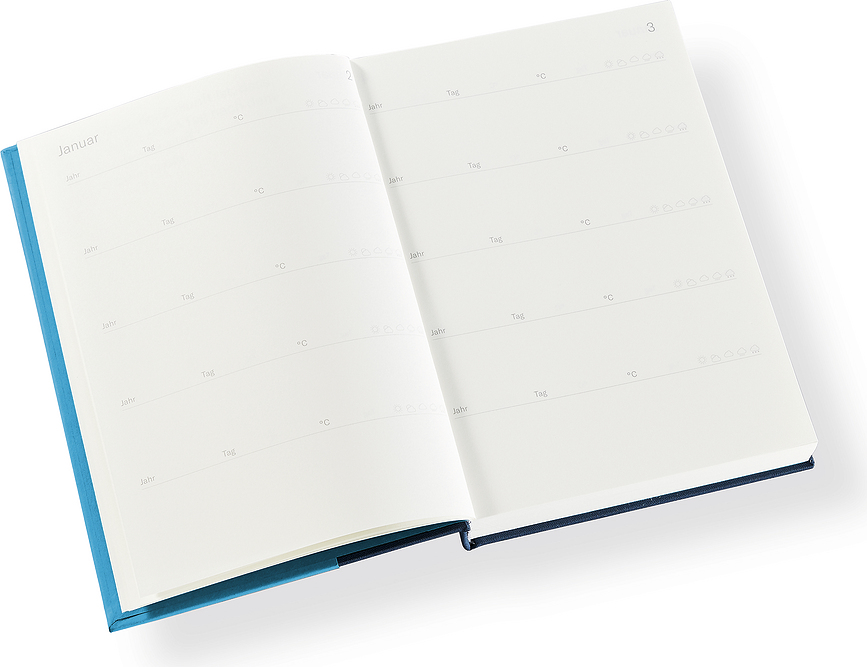 Cutting Edge 5-Year Journal DE Carnet, A5, bleu-gris