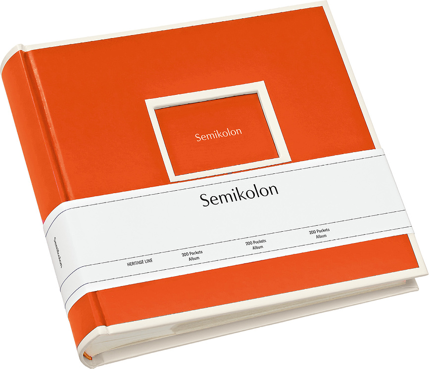 Die Kante Album s džepovima za 200 fotografija narančasti