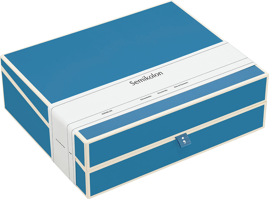 Die Kante Boîte à Documents, bleue