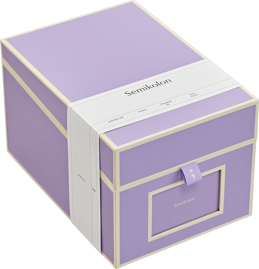 Die Kante Boîte pour photos et CD, lilas