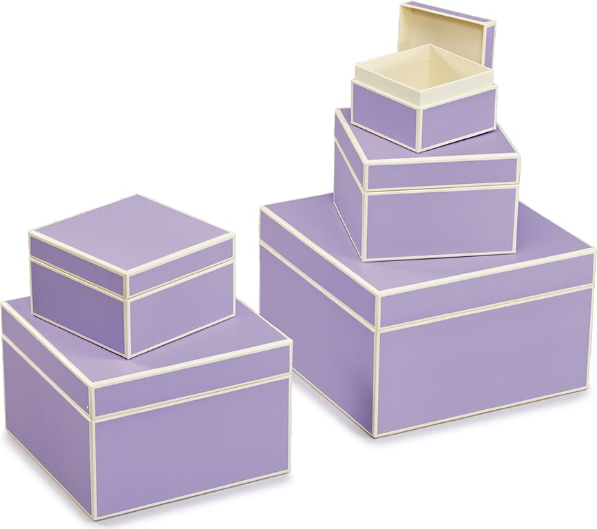 Die Kante Boîtes Cadeaux lilas, Lot de 5