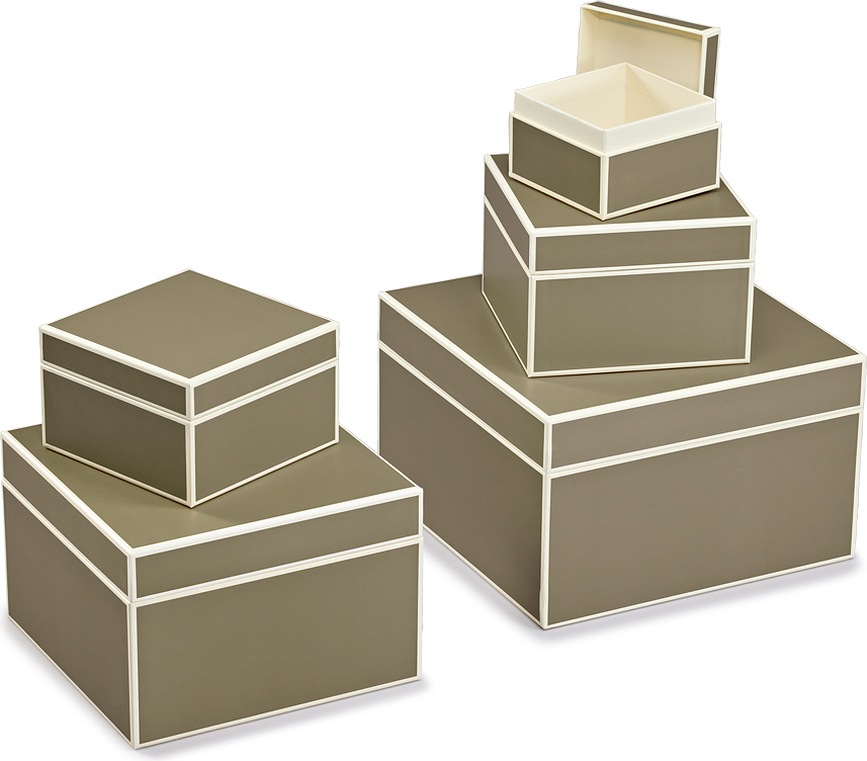 Die Kante Darilne škatle, 5 kosov, rjavo-sive