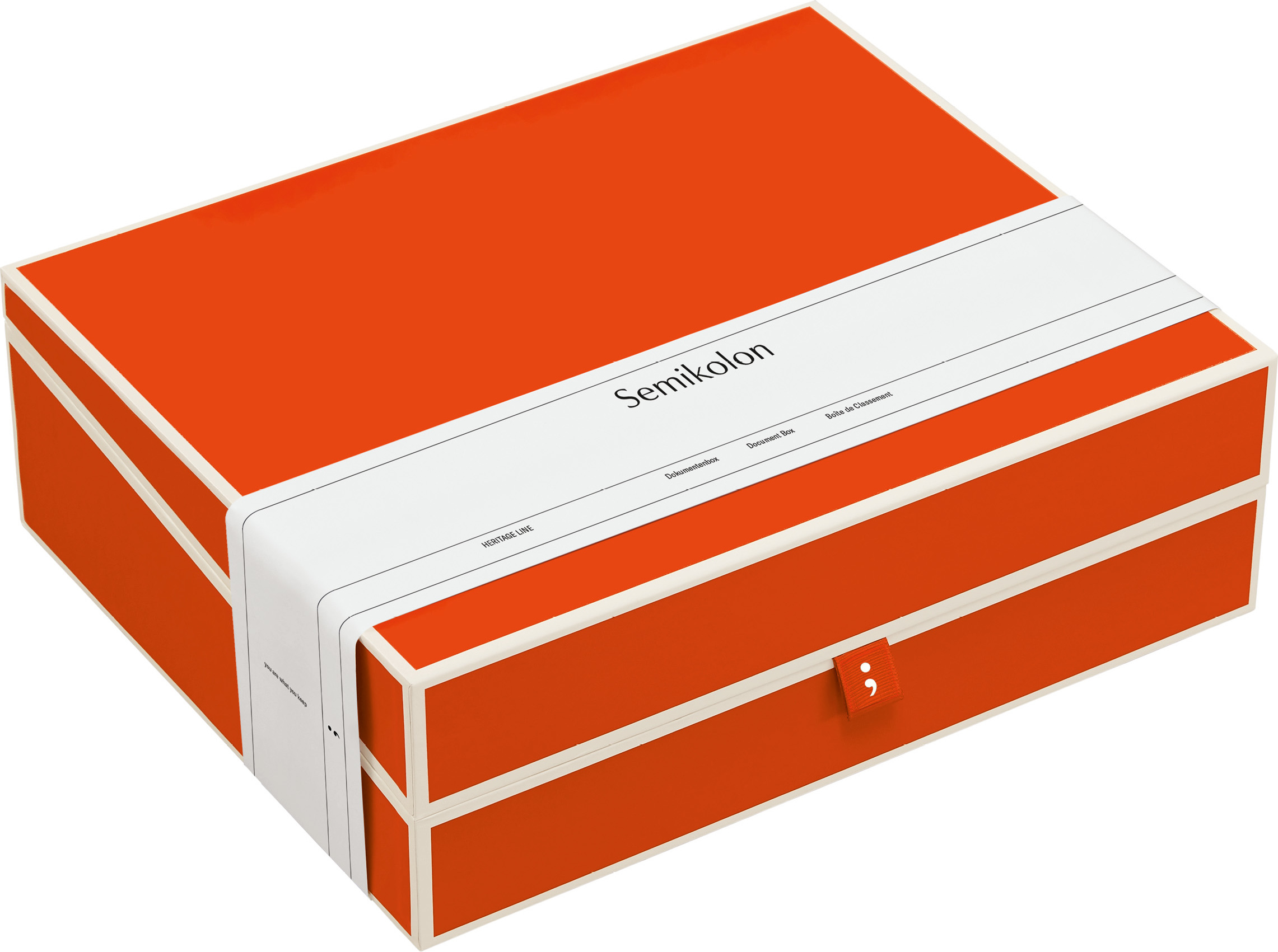 Die Kante Dokumenten-Box orangefarben