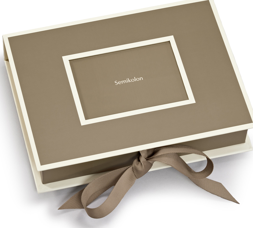 Die Kante Fotoalbum-Box, braungrau