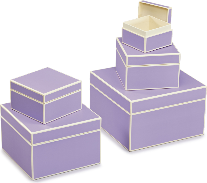 Die Kante Geschenkboxen, lila, 5 St.