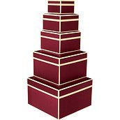 Die Kante Gift boxes burgundy 5 pcs