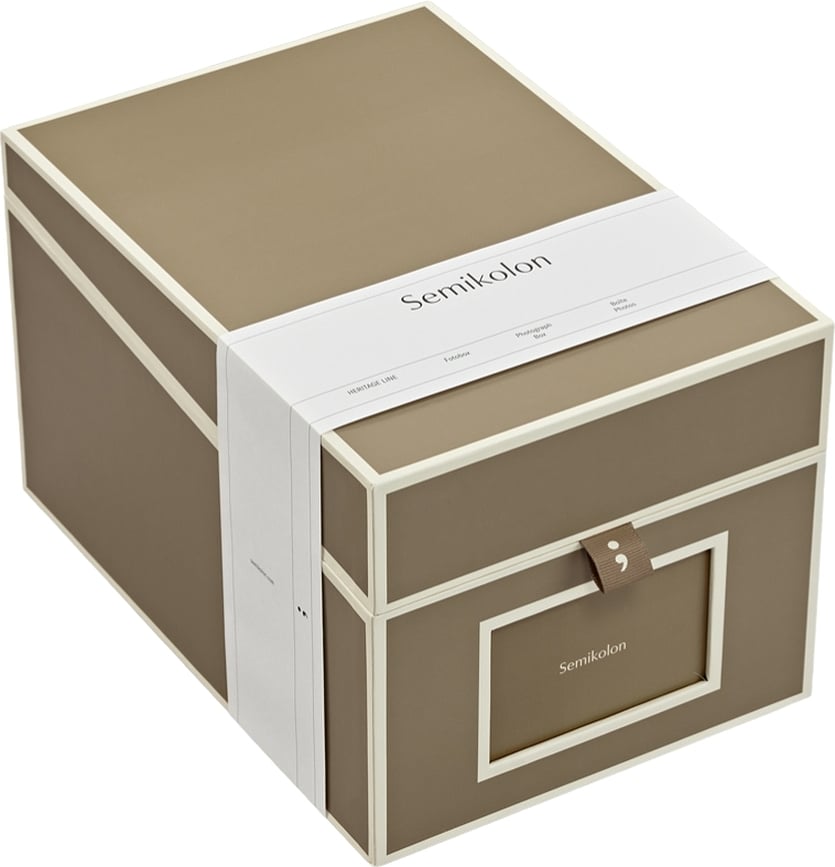 Die Kante Kutija za fotografije i CD-e smeđe-siva