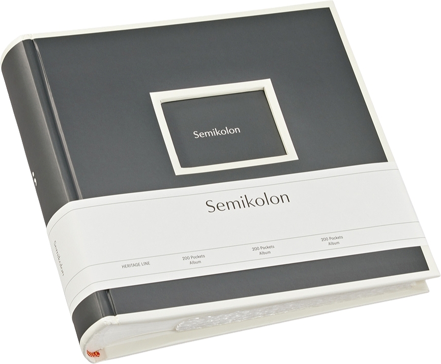 Die Kante Pockets Album za fotografije, 200 žepkov, temno siv