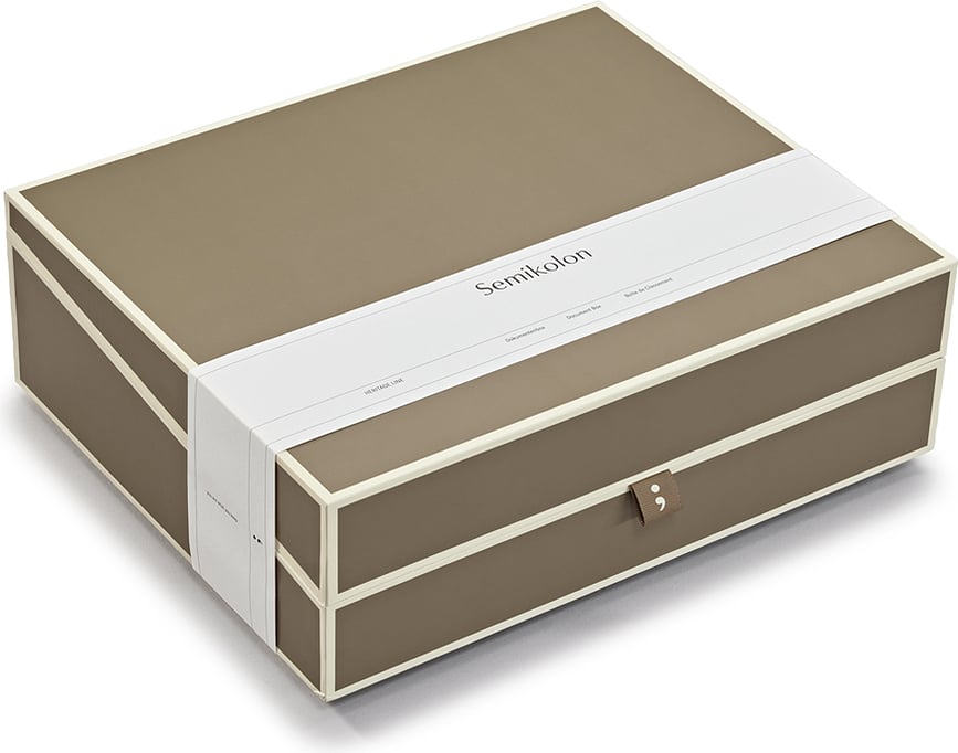 Die Kante Škatla za dokumente, rjavo-siva