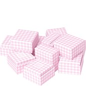 Dovanų dėžutės Vichy rožinės spalvos 12 vnt.