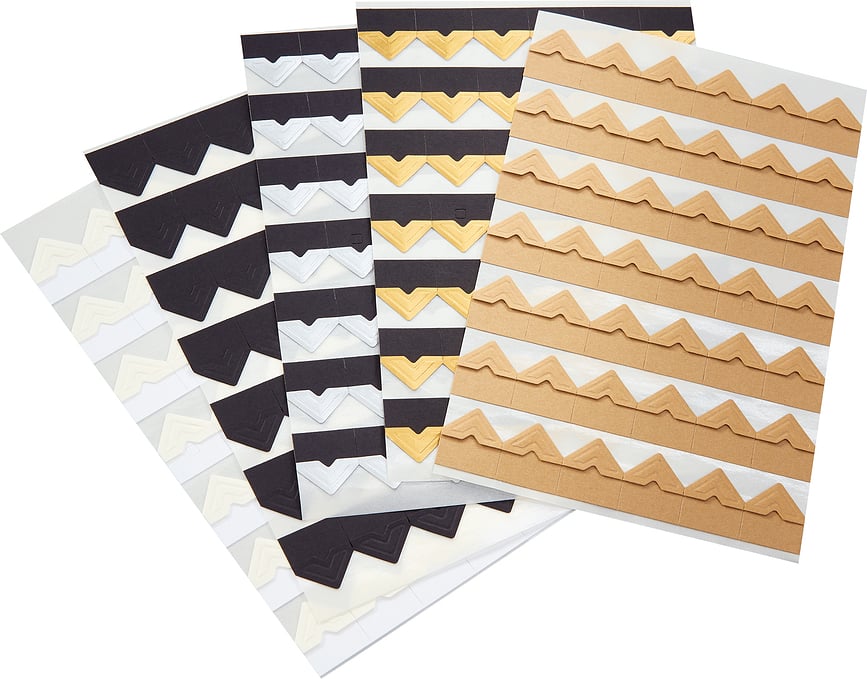 Esquinas Adhesivas para fotografías Semikolon, color crema