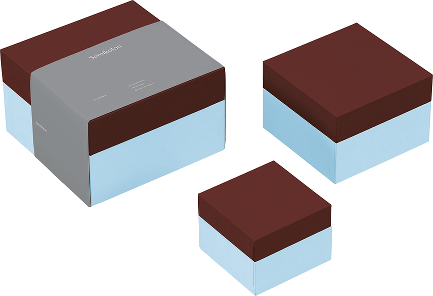 Кутии за подаръци Cutting Edge кафяво-небесносини 3 бр.