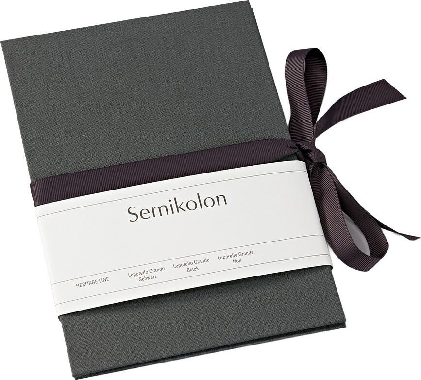 Leporello Uni Album za fotografije, velik, temno siv