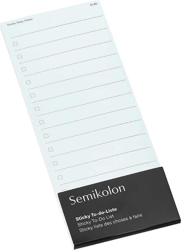 Lipnus užduočių planuoklis Semikolon, šviesiai mėlynas