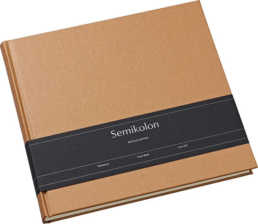Metallic Edition Gästebuch, braun