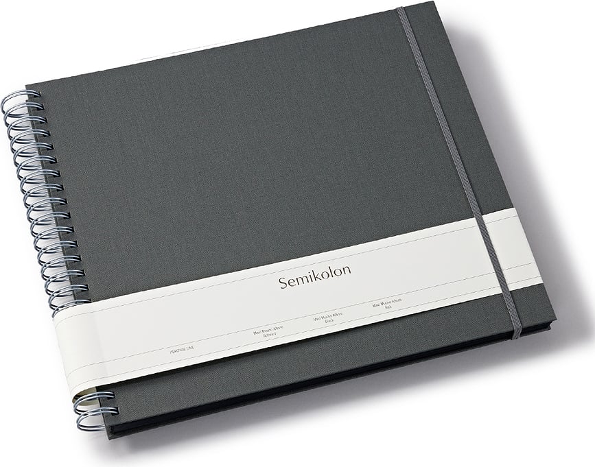 Mucho Album za fotografije Uni Maxi, temno siv, s črnimi listi