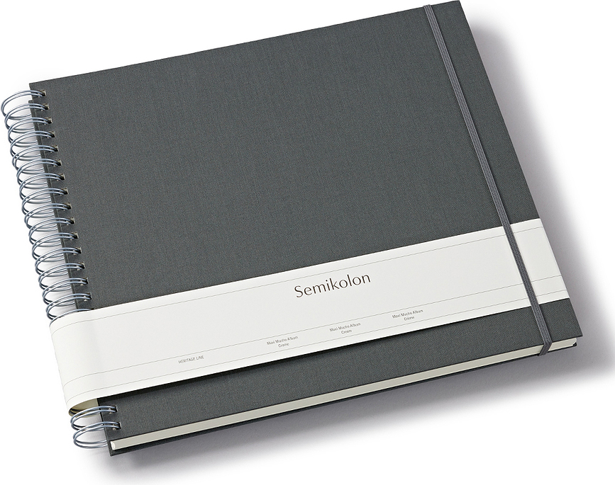 Mucho Uni Maxi Album za fotografije, temno siv, z belimi listi