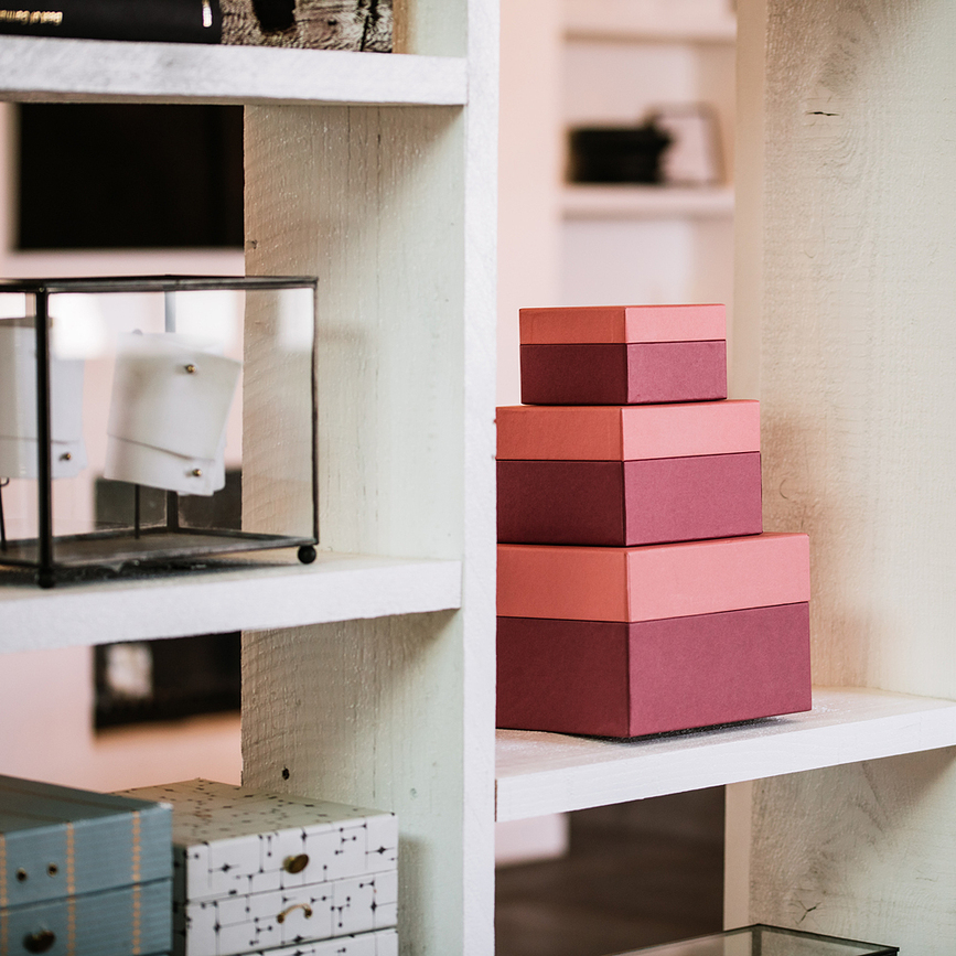 Natural Affair Boîte Cadeau L, bleu-gris