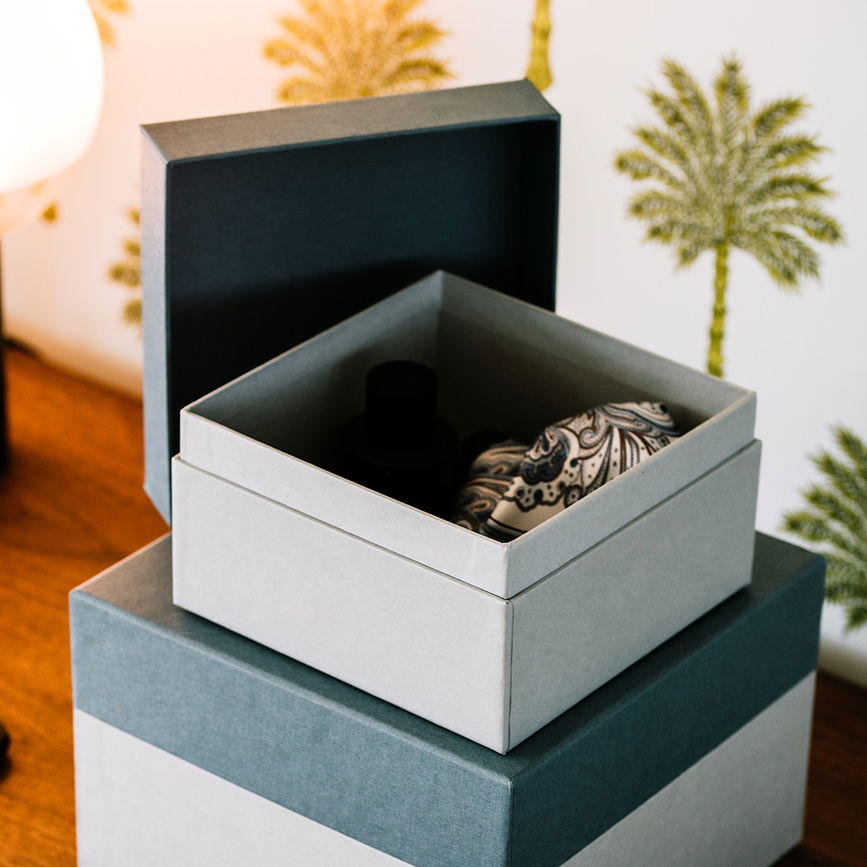 Natural Affair Boîte Cadeau M, bleu-gris