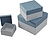 Natural Affair Boîtes Cadeaux, bleu-gris, Lot de 3